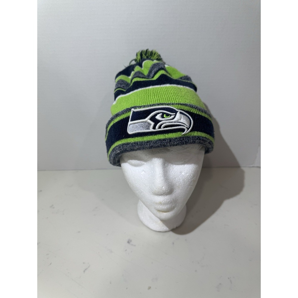 New Era 2014 SEATTLE SEAHAWKS Sport Knit Sideline Pom Hat Beanie